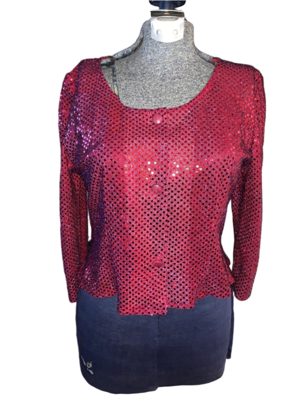 Women's Unbranded homemade Sequin Blouse Red Size M